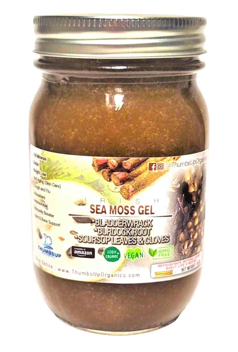 Irish Sea Moss Gel with BLADDERWRACK, BURDOCK ROOT, SOURSOP & CLOVES