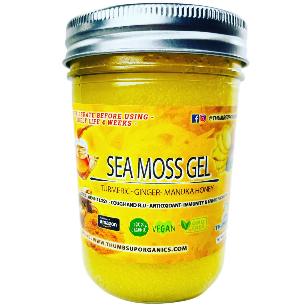 Irish Sea Moss Gel | Infused With Turmeric, Dried Ginger and Manuka Honey
