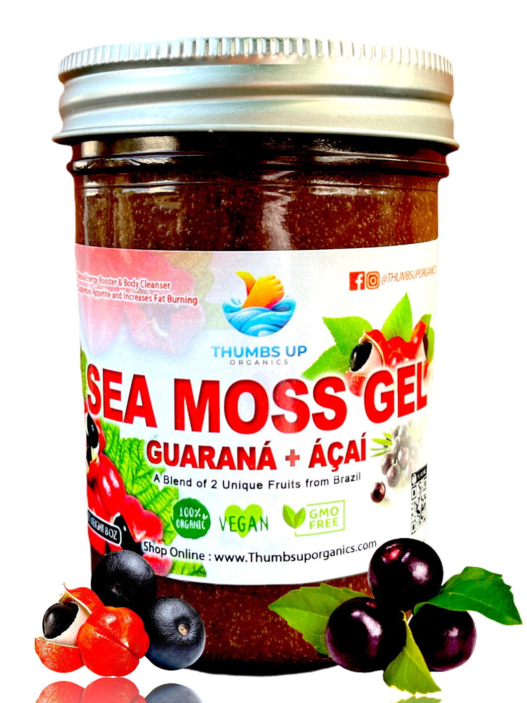 Sea Moss Gel with Açaí & Guaraná